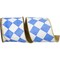 4in Grand Diamond Dupioni Ribbon: French Blue/White (10 Yards)